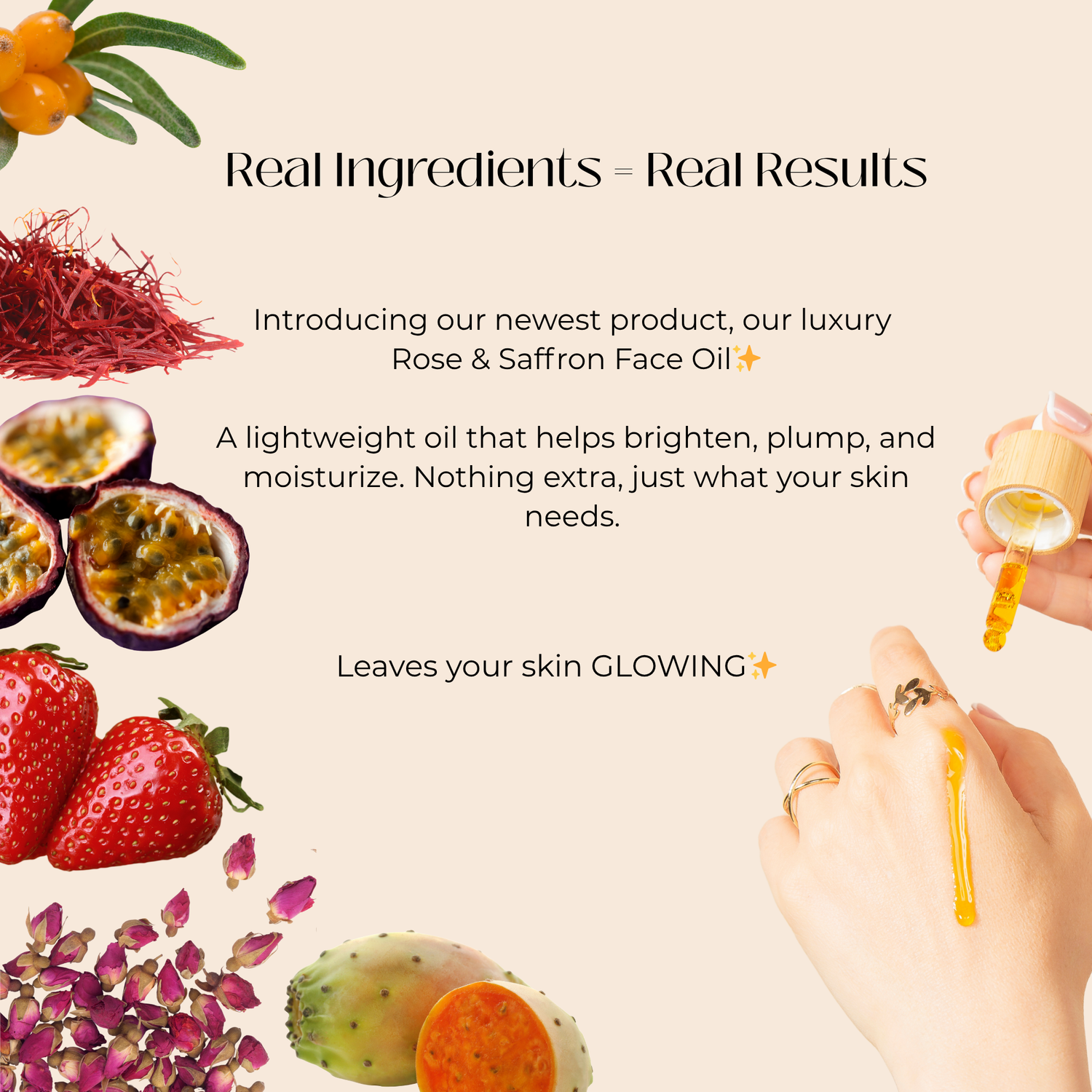Face Oil | Rose &amp; Saffron